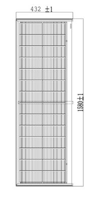 HJT CELLS 65W 70W 75W BIPV Solarfliesen Rechteckig gehärtetes Glas Schwarz Solar-PV-Panels UL aufgeführt / CE zertifiziert