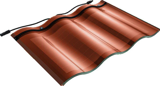 CIGS CELLS 18W 25w Rechteckige BIPV Solarglasfliesen Witterungssicher schwarze Solarfliesen CE-zertifiziert