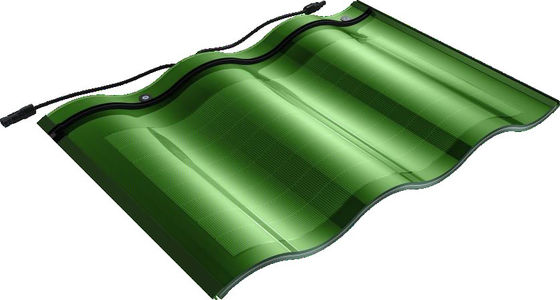 CIGS CELLS 18 W Rechteckiges Schwarzes Gehärtetes Glas BIPV Solarfliesen UL IP67 Einfache Installation