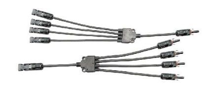 4 bis 1 Solar-Y-Branch-Anschlüsse aus geballtem Kupfer PV004-4T1 Norm IEC 62852:2014/EG