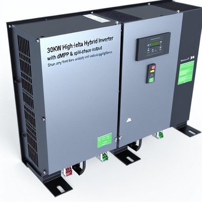 30kW 480V High-Leg Delta Hybrid-Wechselrichter mit Dual-MPPT und Split-Phase-Ausgang für Industrieanwendungen