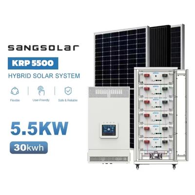 Sangsolar 5.5kw 10kw 48v 220v 230v 15kwh 30kwh Lithiumbatterie ausgeschaltet Solarstromsystem ohne Batterie