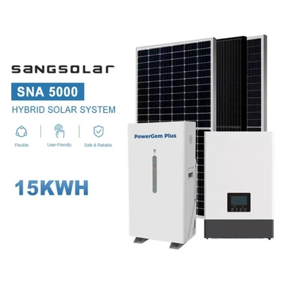 SANG Solar Inverter 5kw 10kw 15kw mit 15kwh Lithium Batterie Netz Photovoltaik Solarsystem