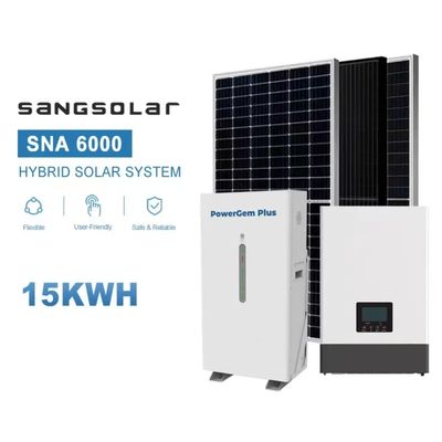 SANGSolar-Wechselrichter mit 14,3kwh 15kwh 20kwh 25kwh 30kwh Lithiumbatterie Hybrid-Solarsystem 10kw
