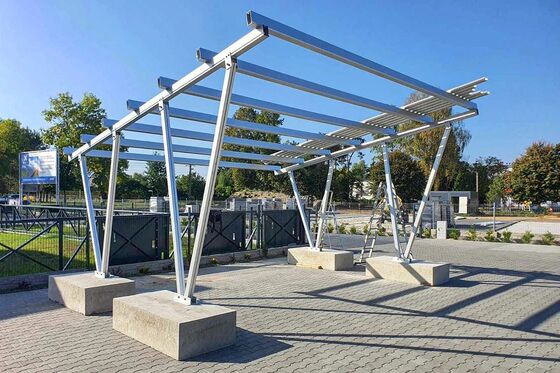 Modulares BIPV-Montagesystem - 115mm Stahlhalterung mit vorgefertigtem Rahmen für Solar-Carport