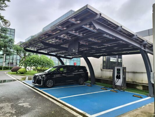 Modulares Solar-Carport mit vorgefertigter Stahlkonstruktion & N-Typ Bifazial-Paneelen - 5200x6000mm, A-Klasse feuerfest, 25 Jahre Lebensdauer